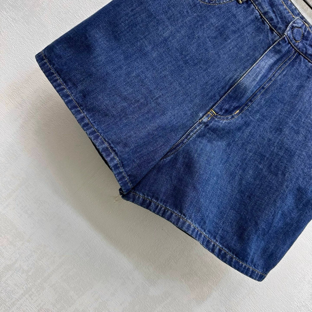 Fendi/26New ArrivalPaneled Denim Shorts