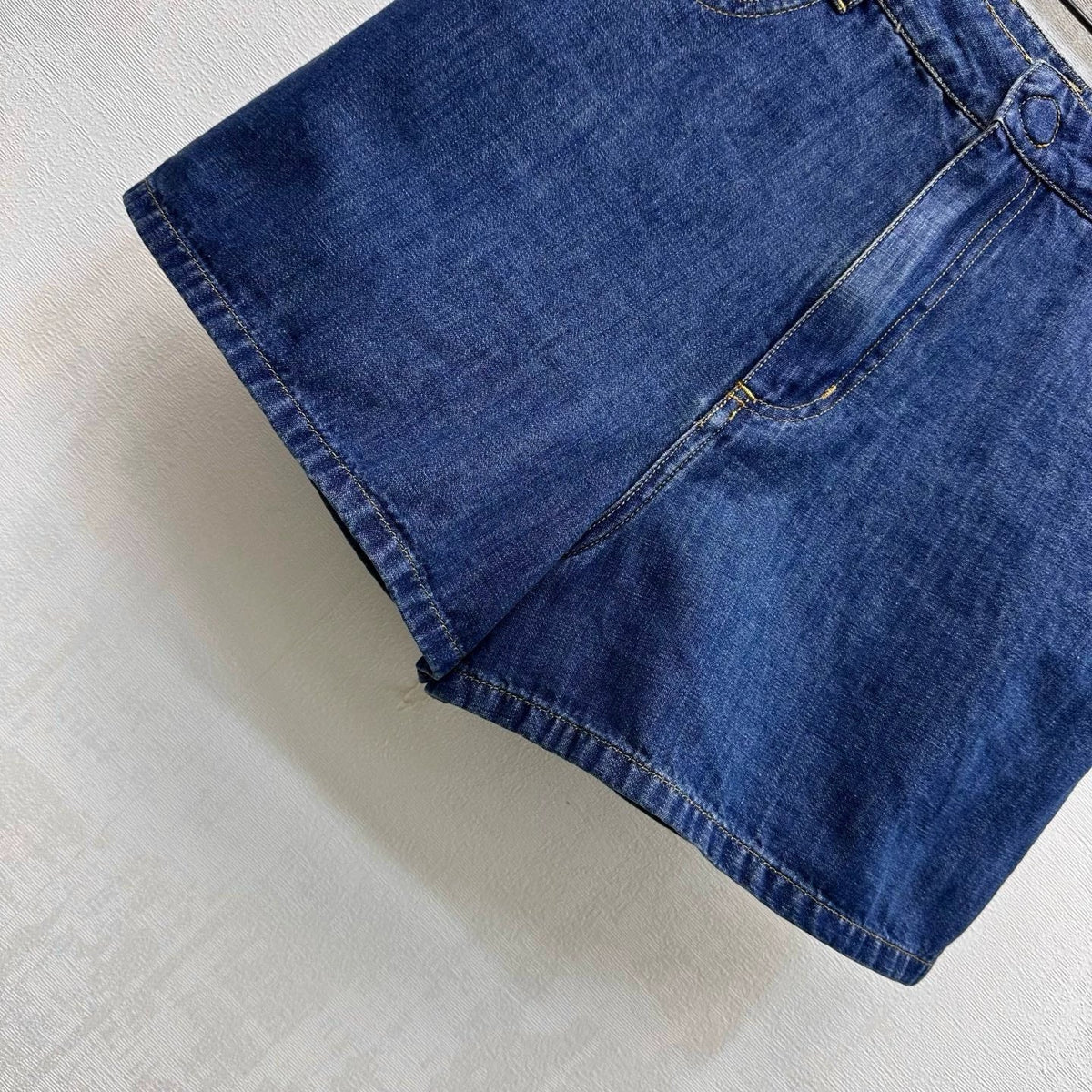 Fendi/26New ArrivalPaneled Denim Shorts
