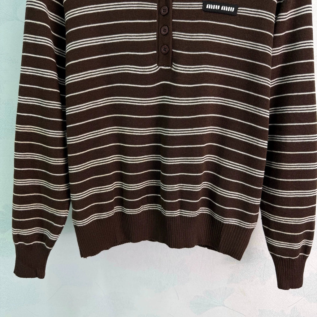 MiuMiu/26 Early Autumn New Knit Polo Shirt