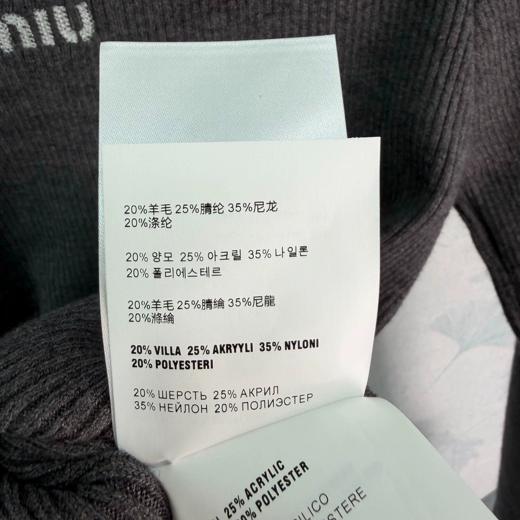 MiuMiu/Color-Block Collar Knit Sweater