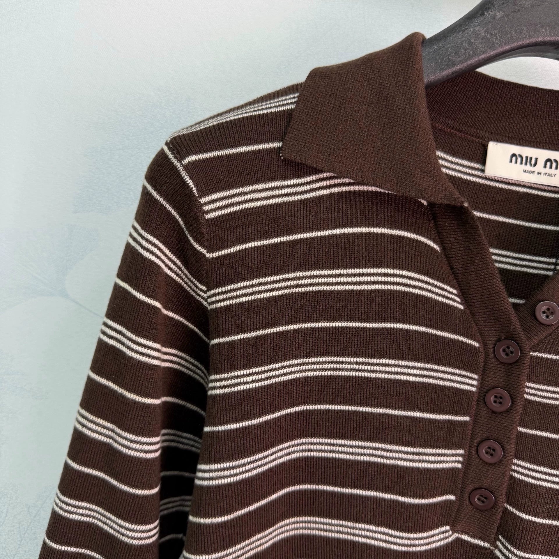 MiuMiu/26 Early Autumn New Knit Polo Shirt