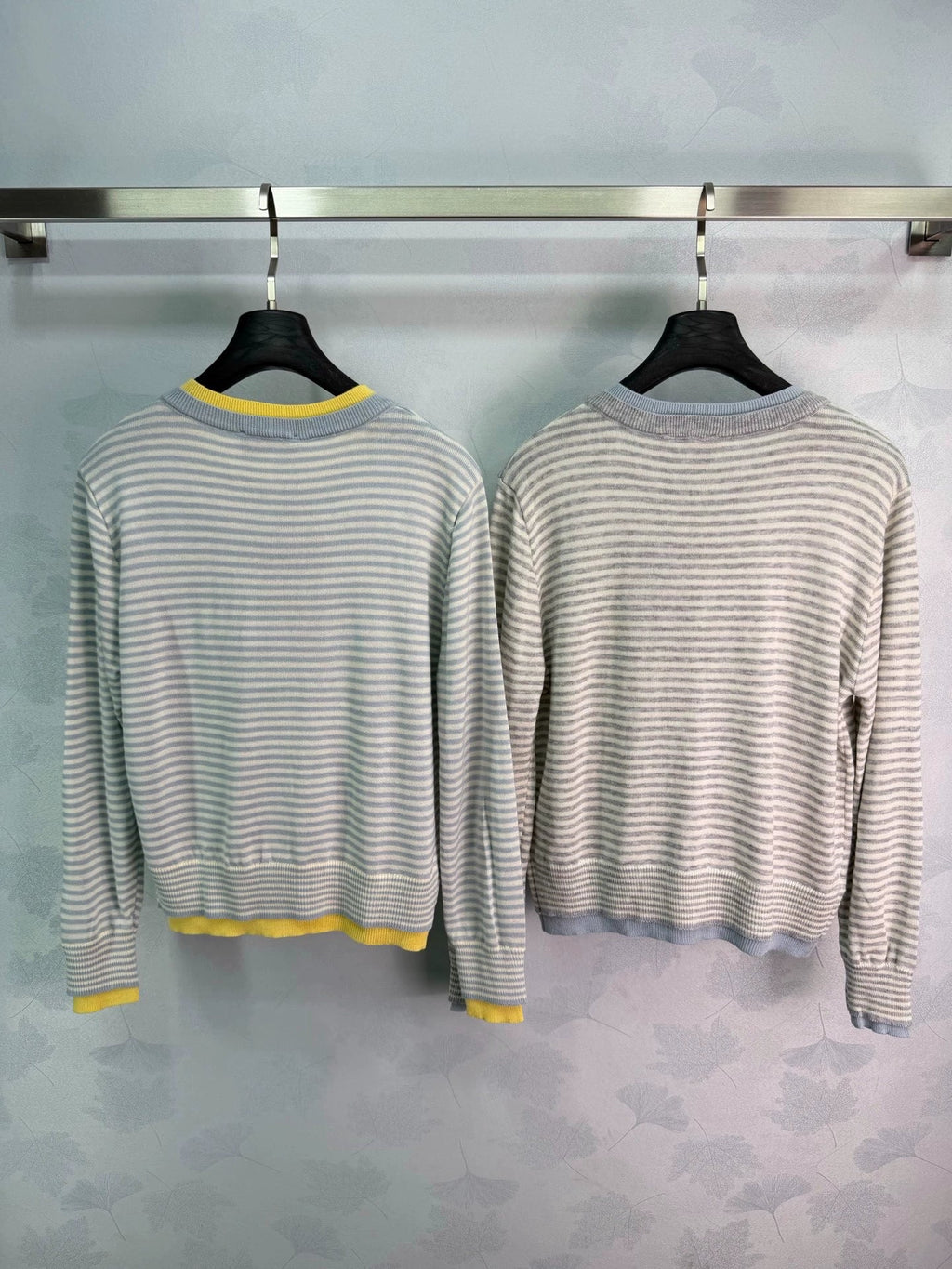 Gucci/26 Early Autumn New Striped Faux Two-Piece Knit Cardigan