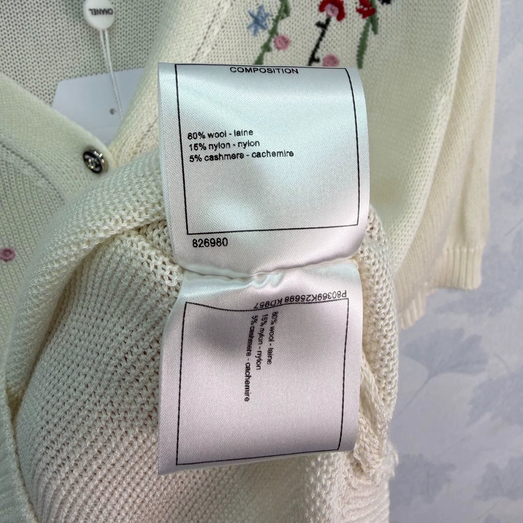 Chanel/26 New Embroidered Short-Sleeve Knit Cardigan