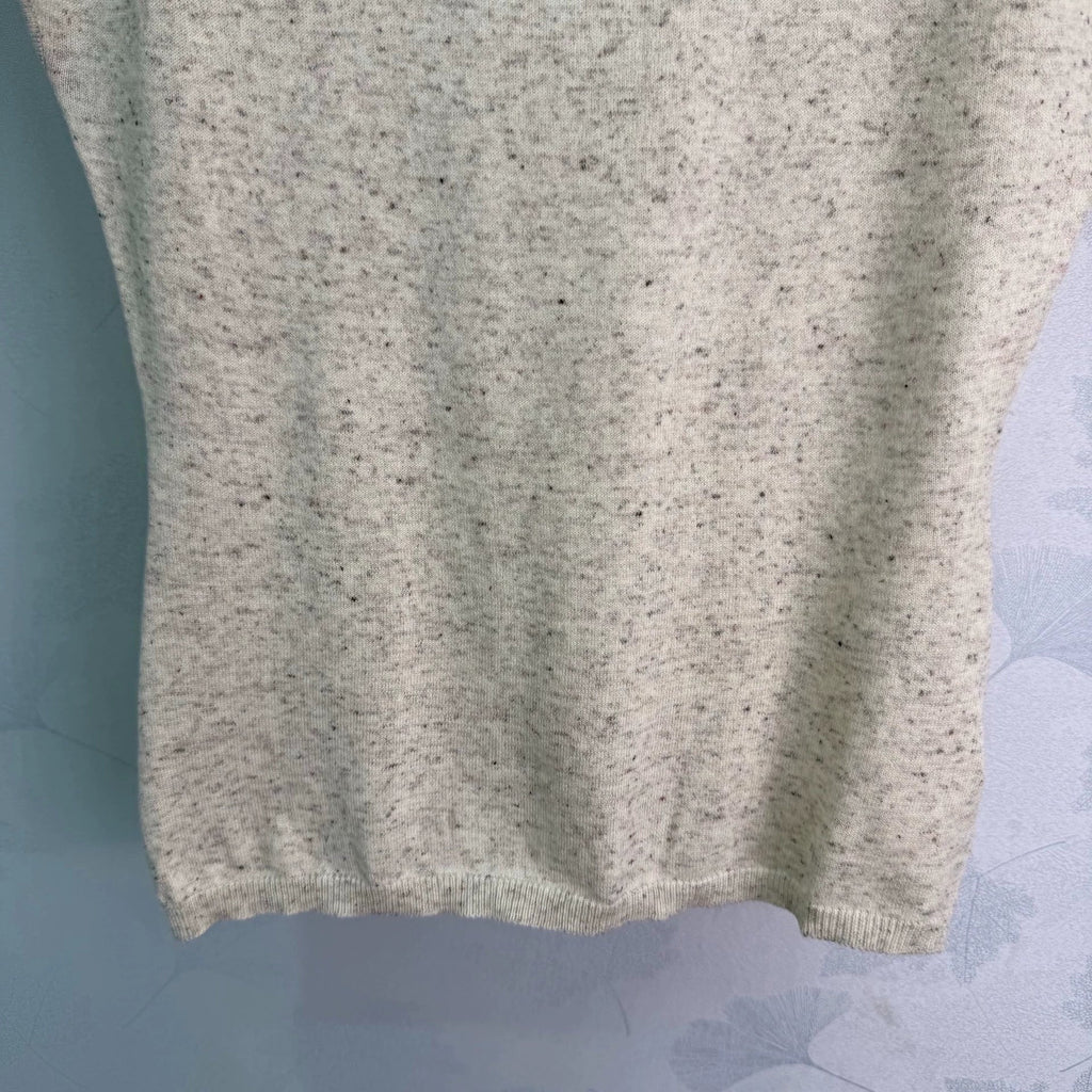 Chanel / 26 Early Autumn New Round Neck Short Sleeve Knit Top