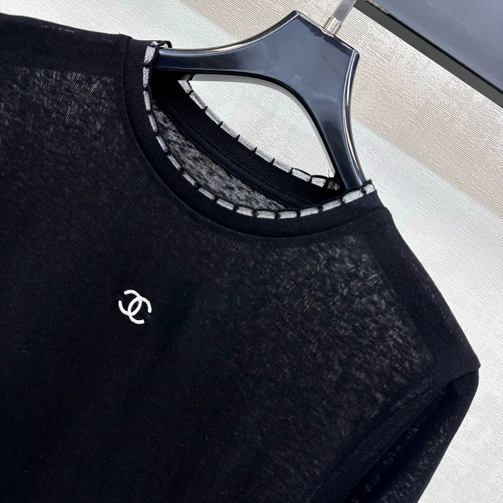 Chanel/26 New Embroidered Lace Collar Long Sleeve