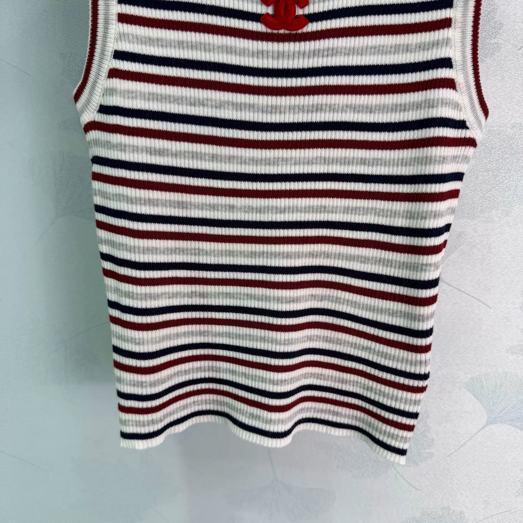 Chanel/26SS New Striped Knit Vest