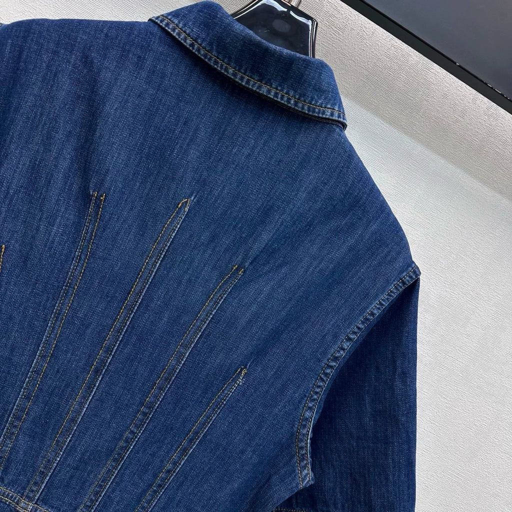 Fendi/26New ArrivalPaneled Denim Dress