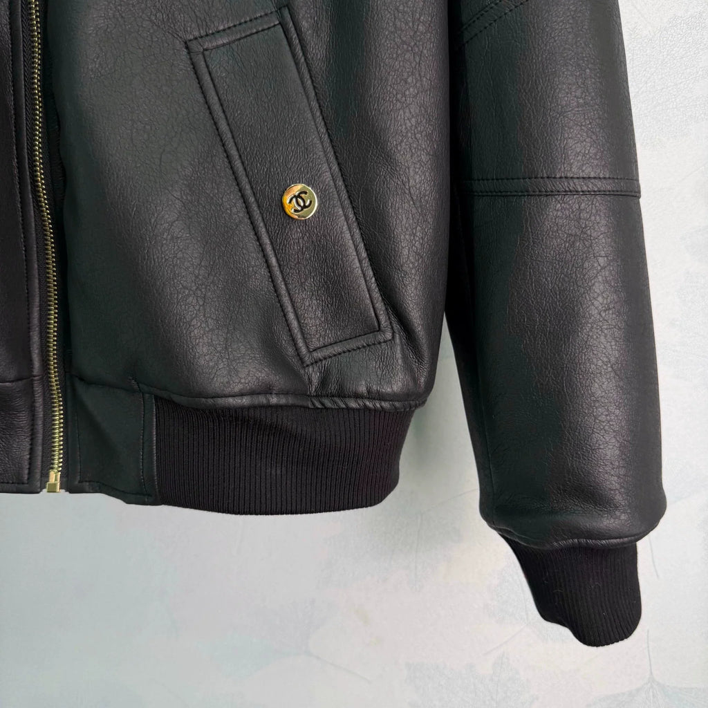 Chanel/26 New Lamb Wool Leather Jacket