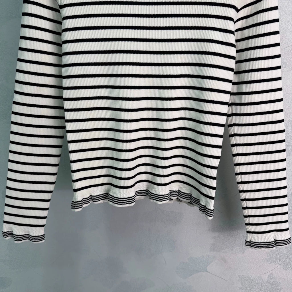 Dior/26 Early Autumn New Striped Wool Sweater