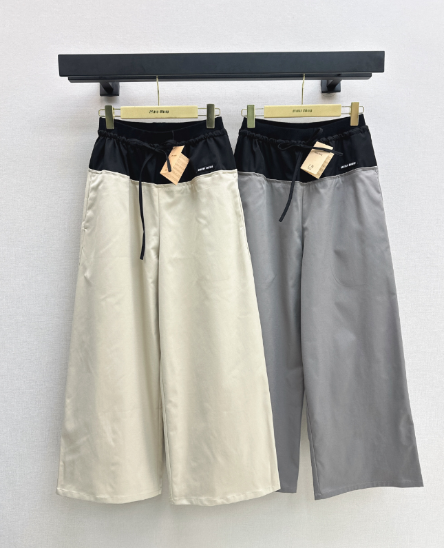 26 Fall/Winter Latest Patchwork Straight Wide-Leg Pants