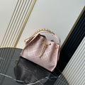 CHANEL 26S HOBO BAG MEDIUM 30 IN LIGHT PINK PERFORATED CALFSKIN GOLD HARDWARE