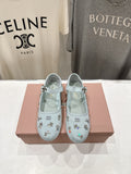 MiuMiu/26SS NEW French fairy style Mary Jane flat shoes