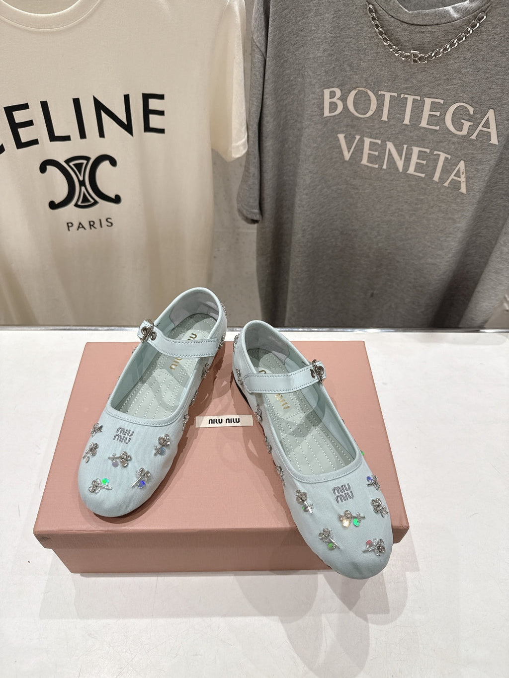 MiuMiu/26SS NEW French fairy style Mary Jane flat shoes
