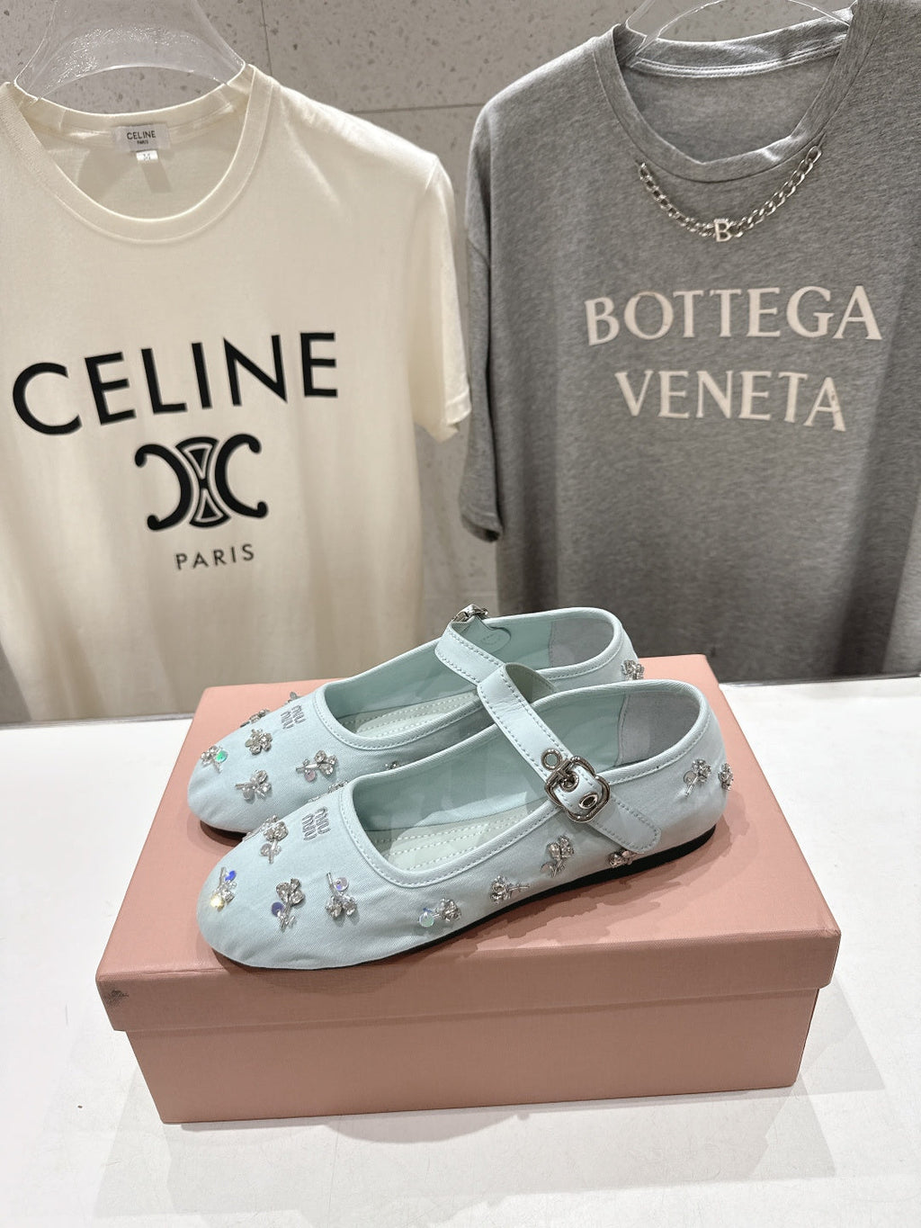 MiuMiu/26SS NEW French fairy style Mary Jane flat shoes
