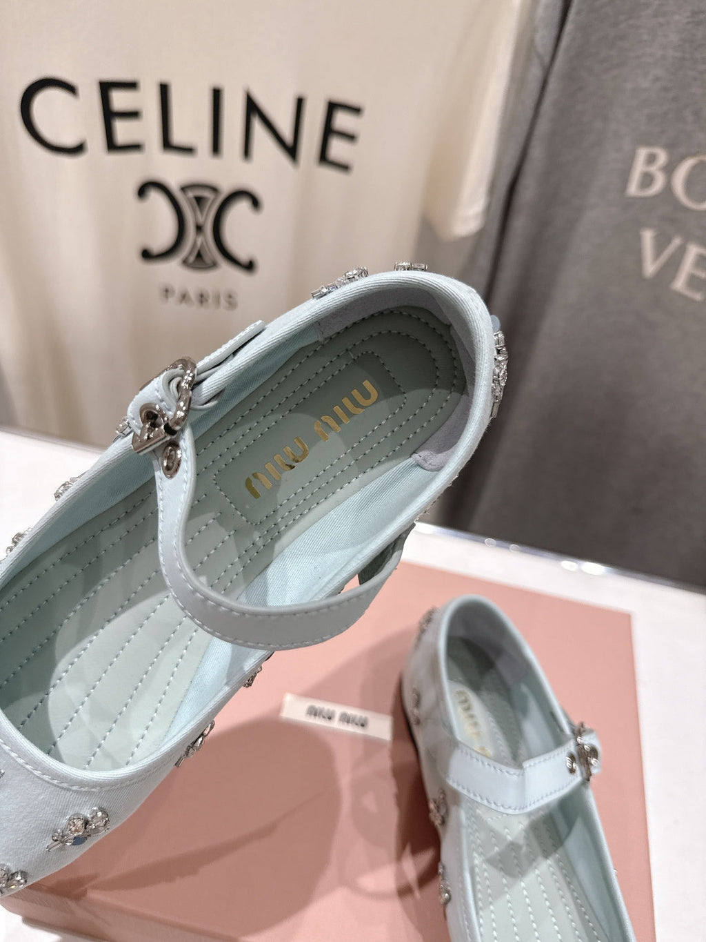 MiuMiu/26SS NEW French fairy style Mary Jane flat shoes