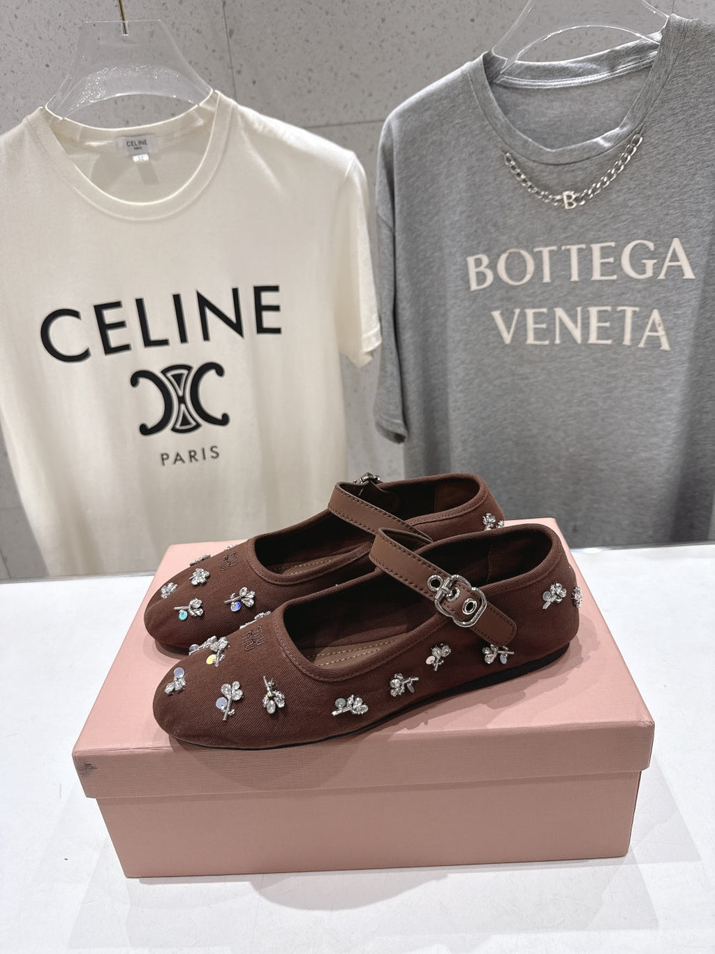 MiuMiu/26SS NEW French fairy style Mary Jane flat shoes
