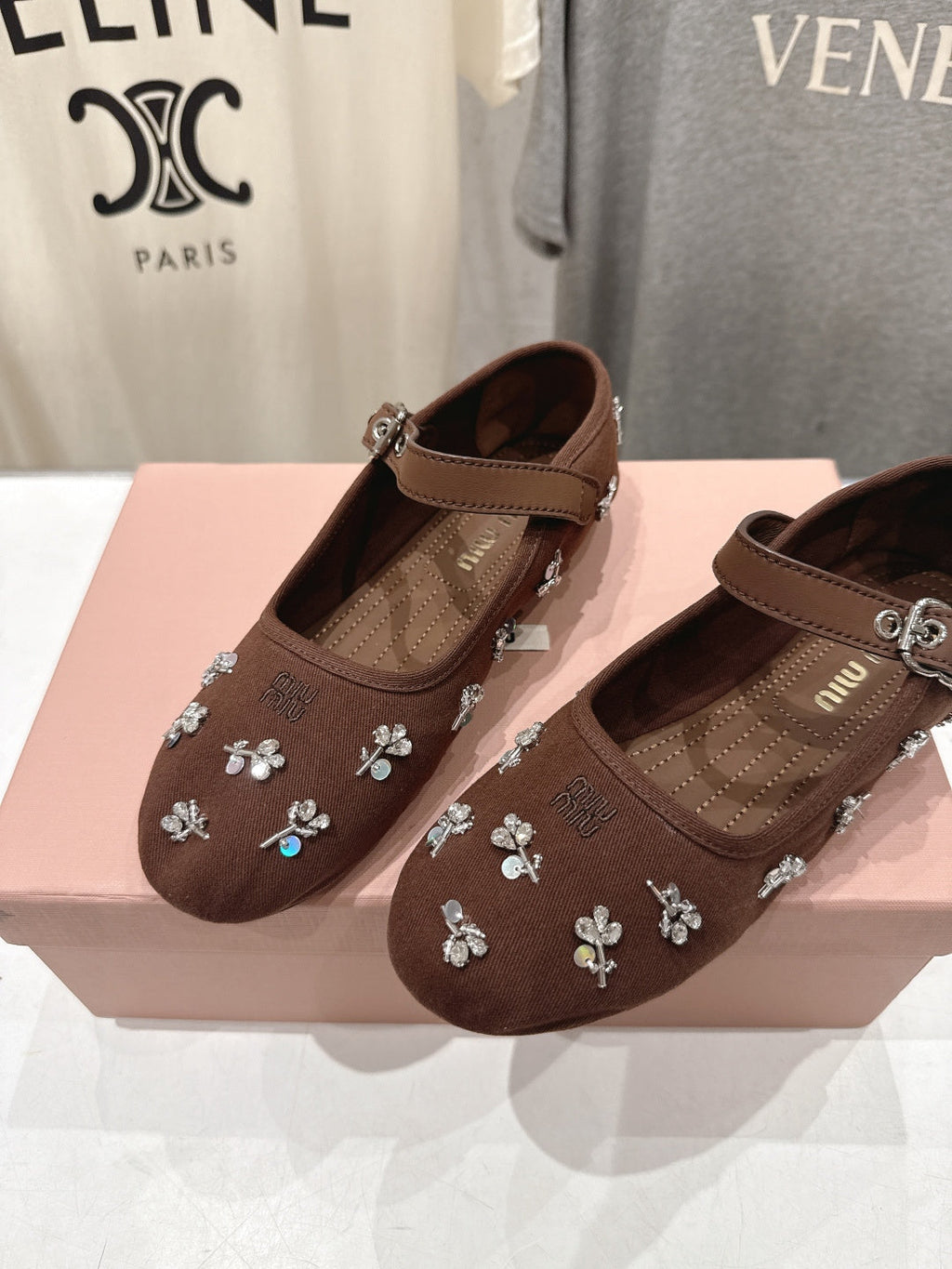 MiuMiu/26SS NEW French fairy style Mary Jane flat shoes
