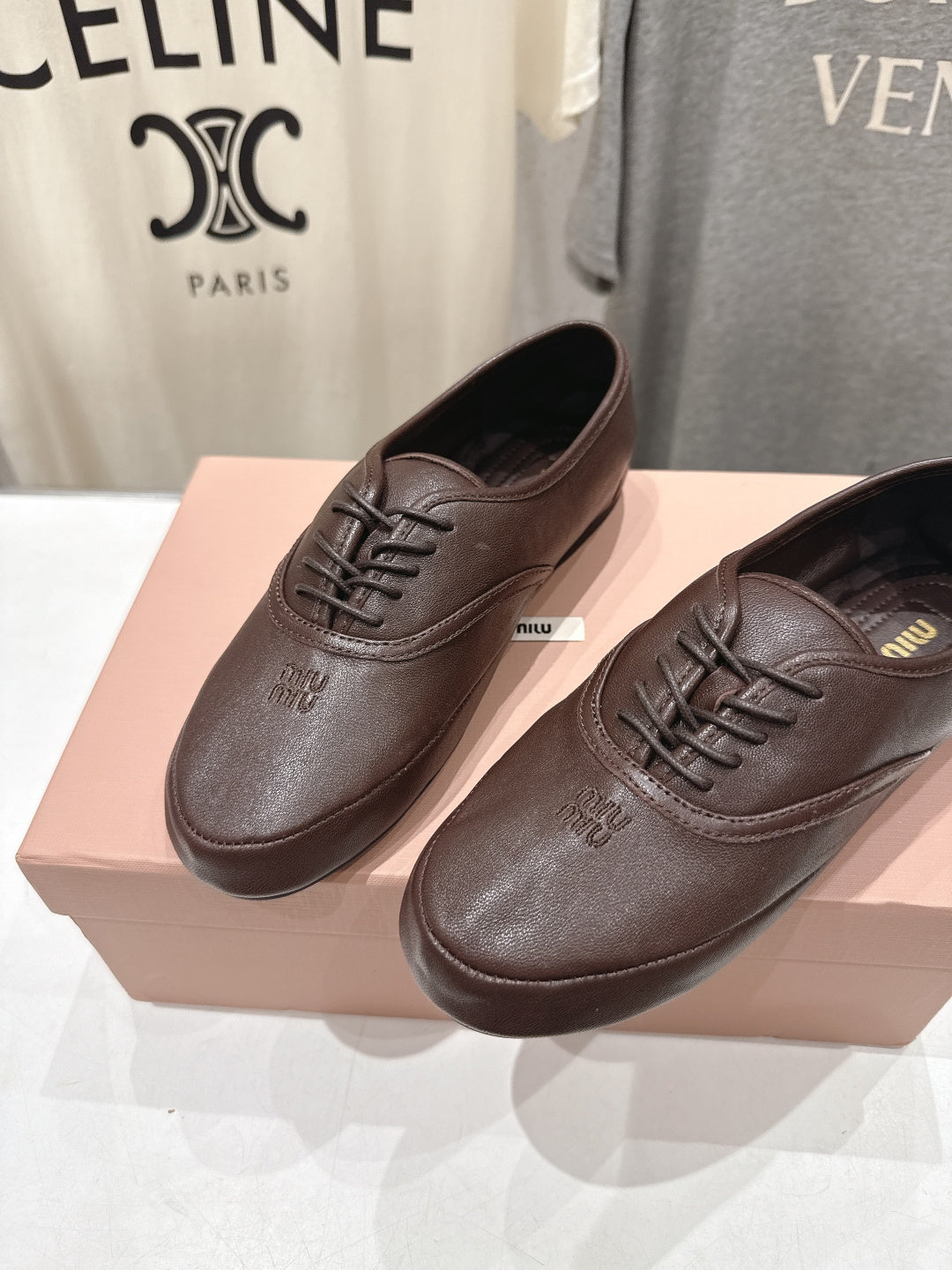 MiuMiu/26SS NEW French fairy style Mary Jane flat shoes