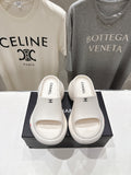 chanel/26SS NEW popular one-line thick-soled wedge-heeled slippers