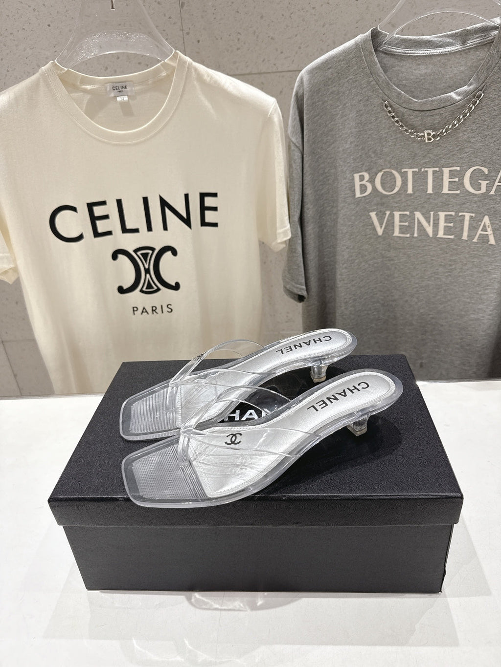 chanel/26SS NEW Transparent flip-flops beach slippers