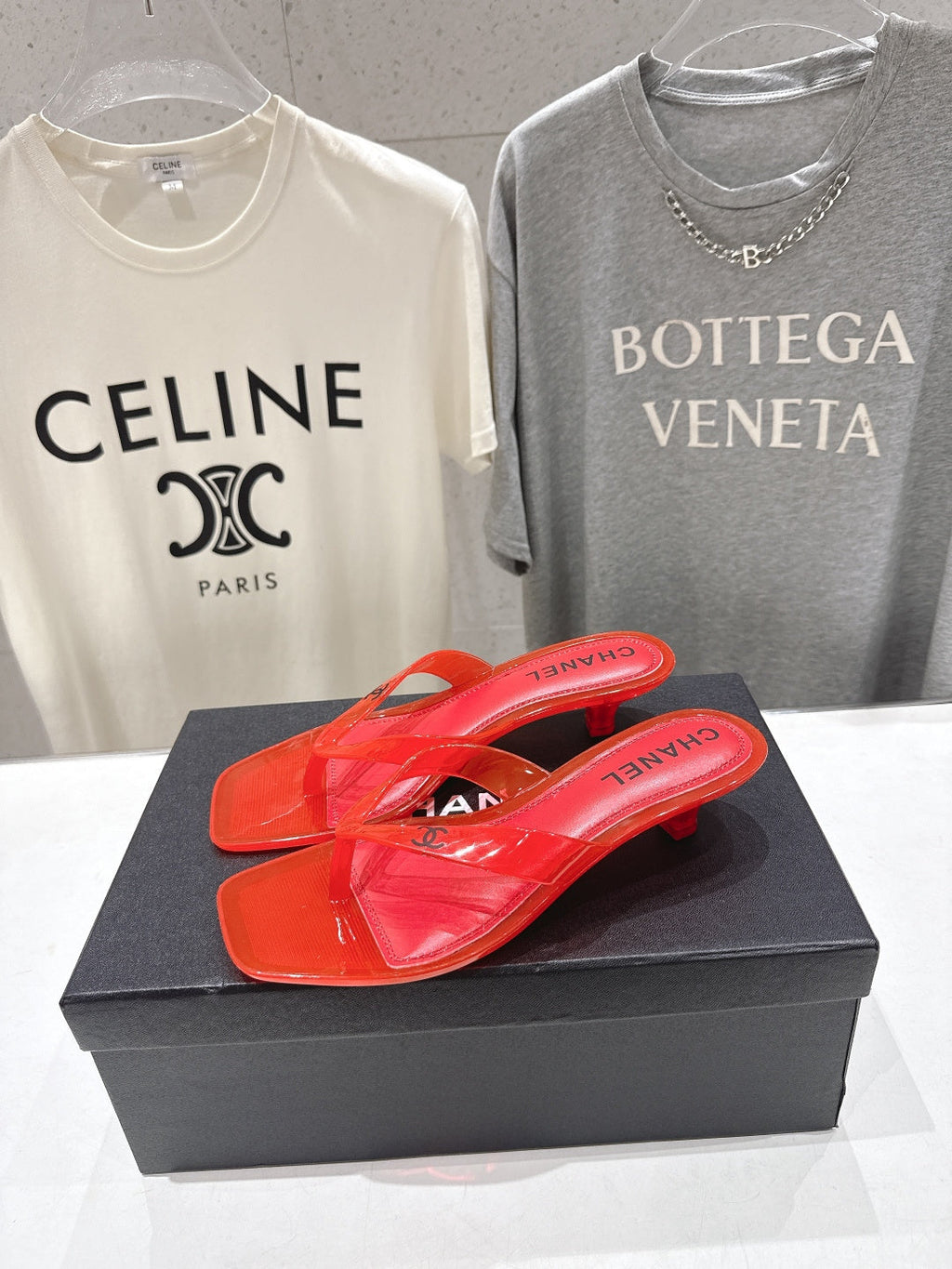 chanel/26SS NEW Transparent flip-flops beach slippers