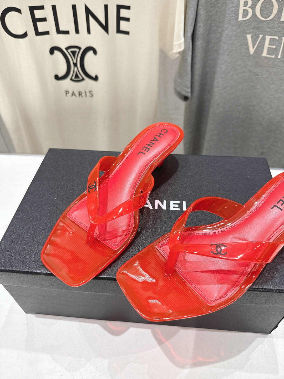 chanel/26SS NEW Transparent flip-flops beach slippers