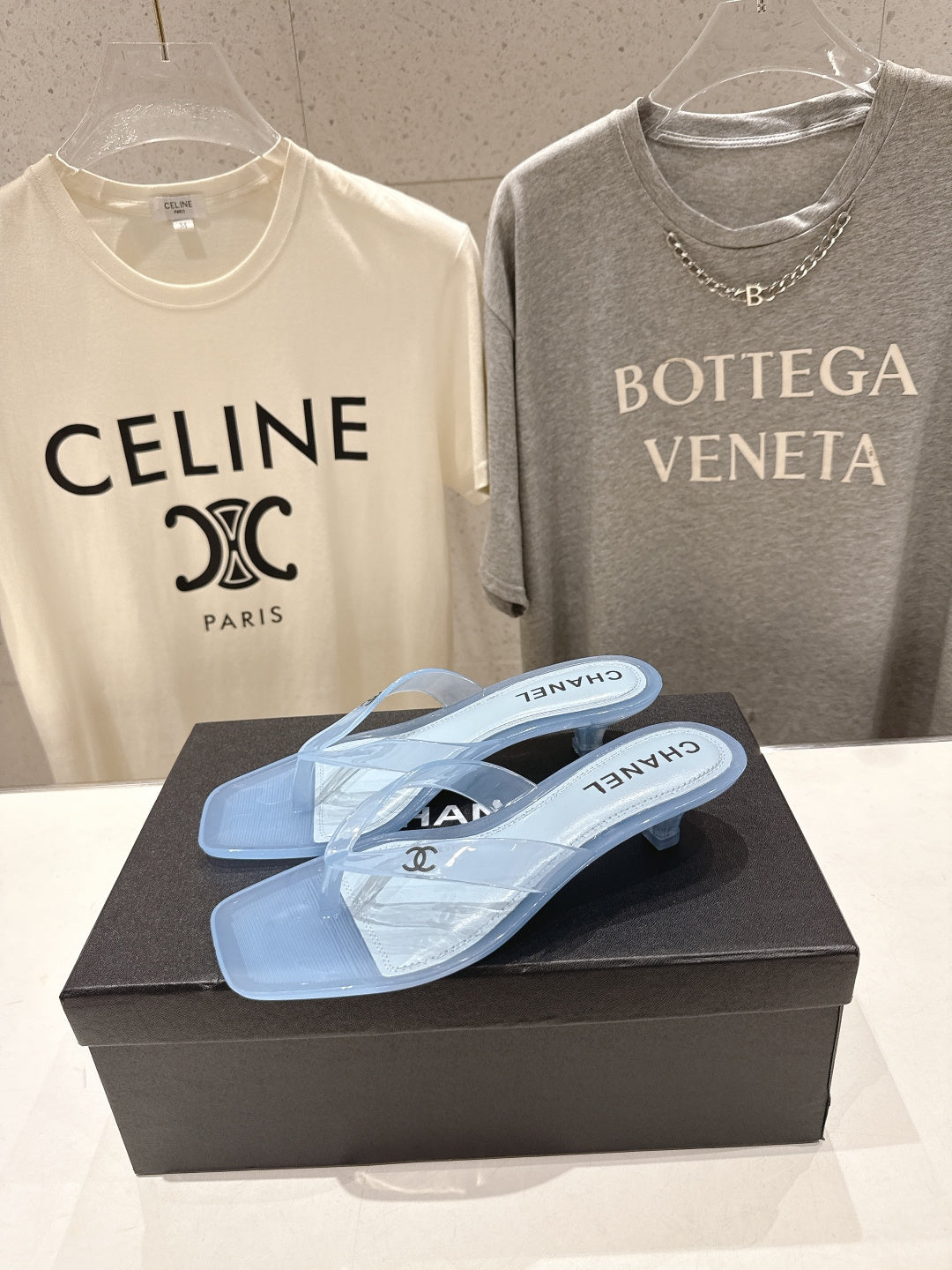 chanel/26SS NEW Transparent flip-flops beach slippers