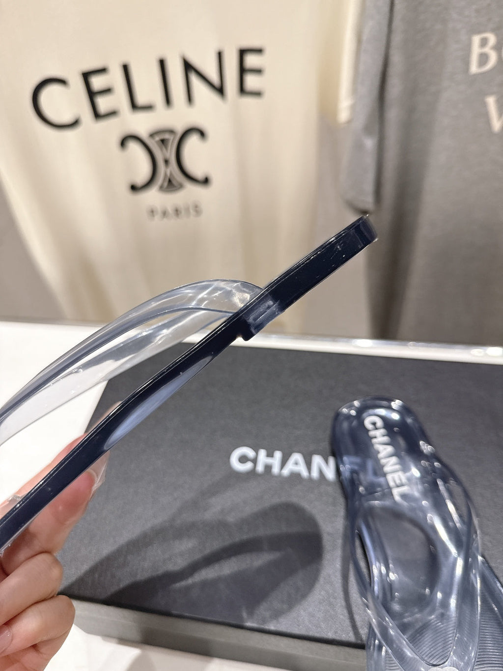 chanel/26SS NEW Transparent flip-flops beach slippers