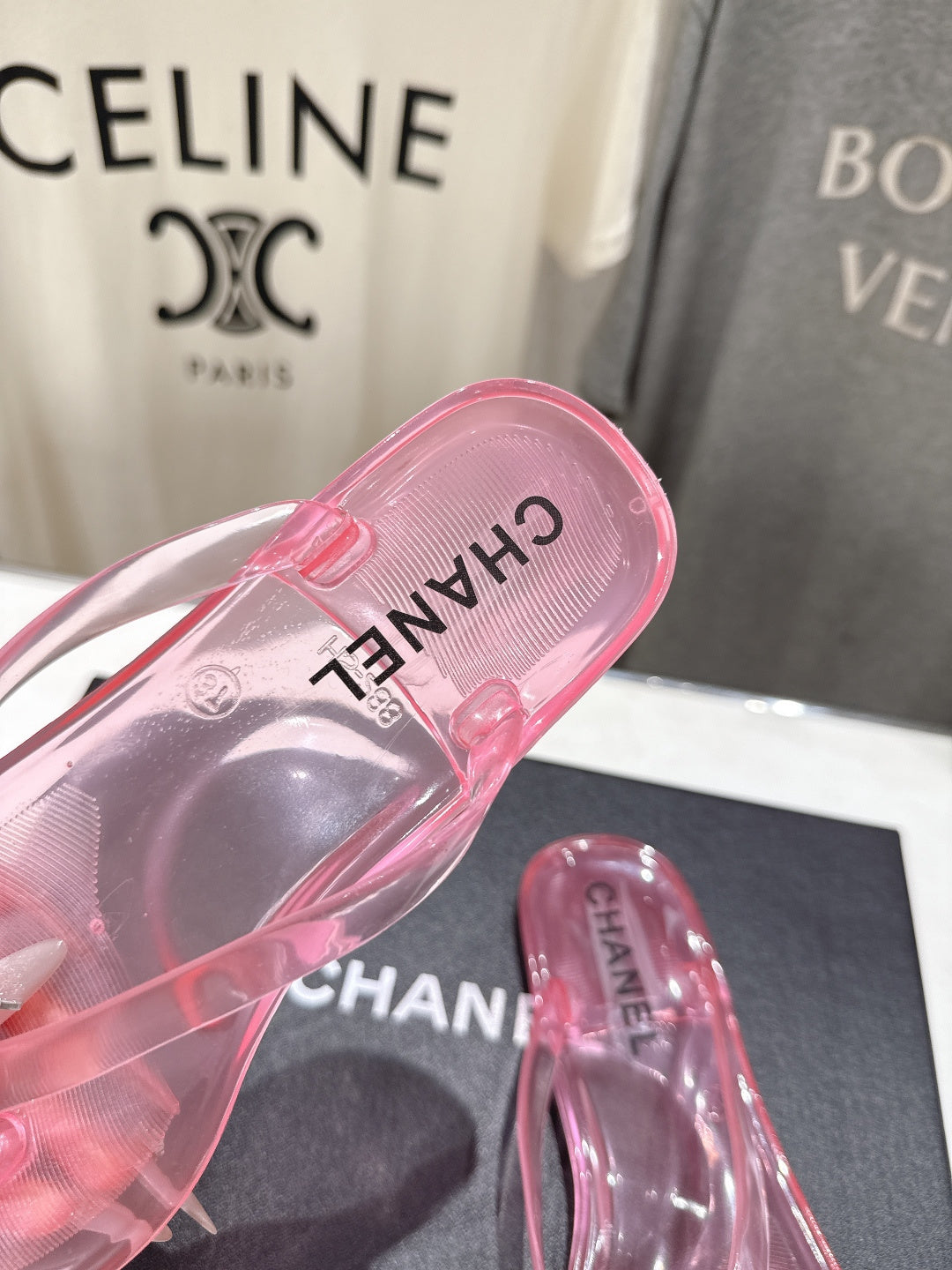 chanel/26SS NEW Transparent flip-flops beach slippers