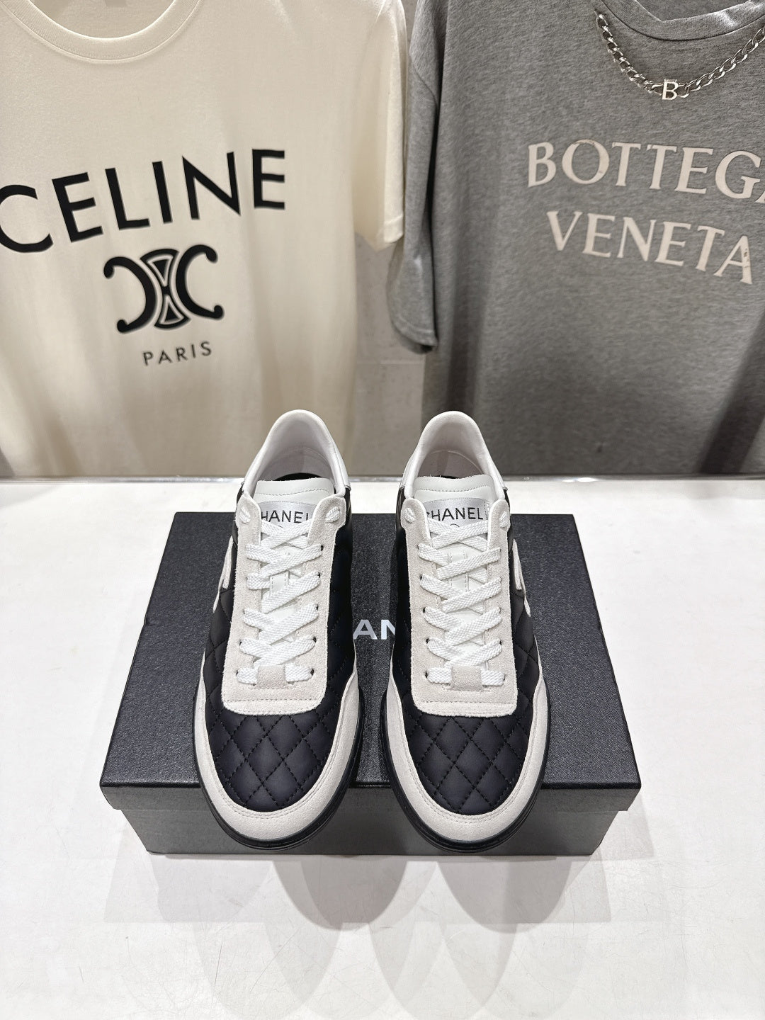 chanel/26SS NEW Diamond Panda Shoes Casual White Shoes Sports Shoes