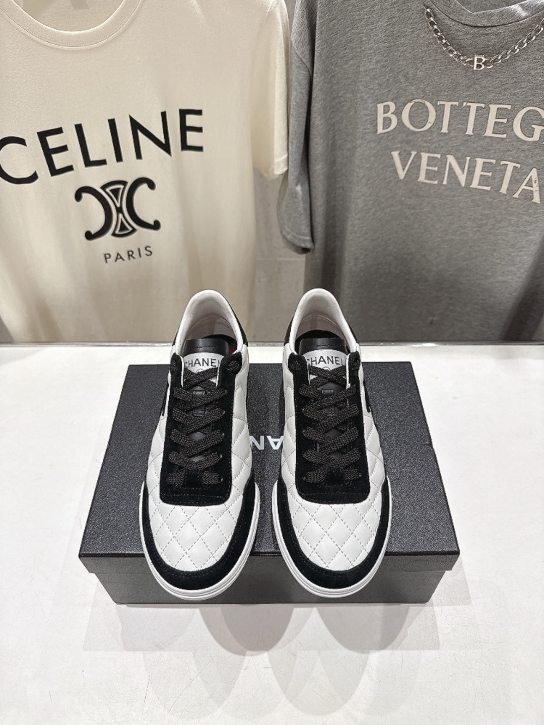chanel/26SS NEW Diamond Panda Shoes Casual White Shoes Sports Shoes