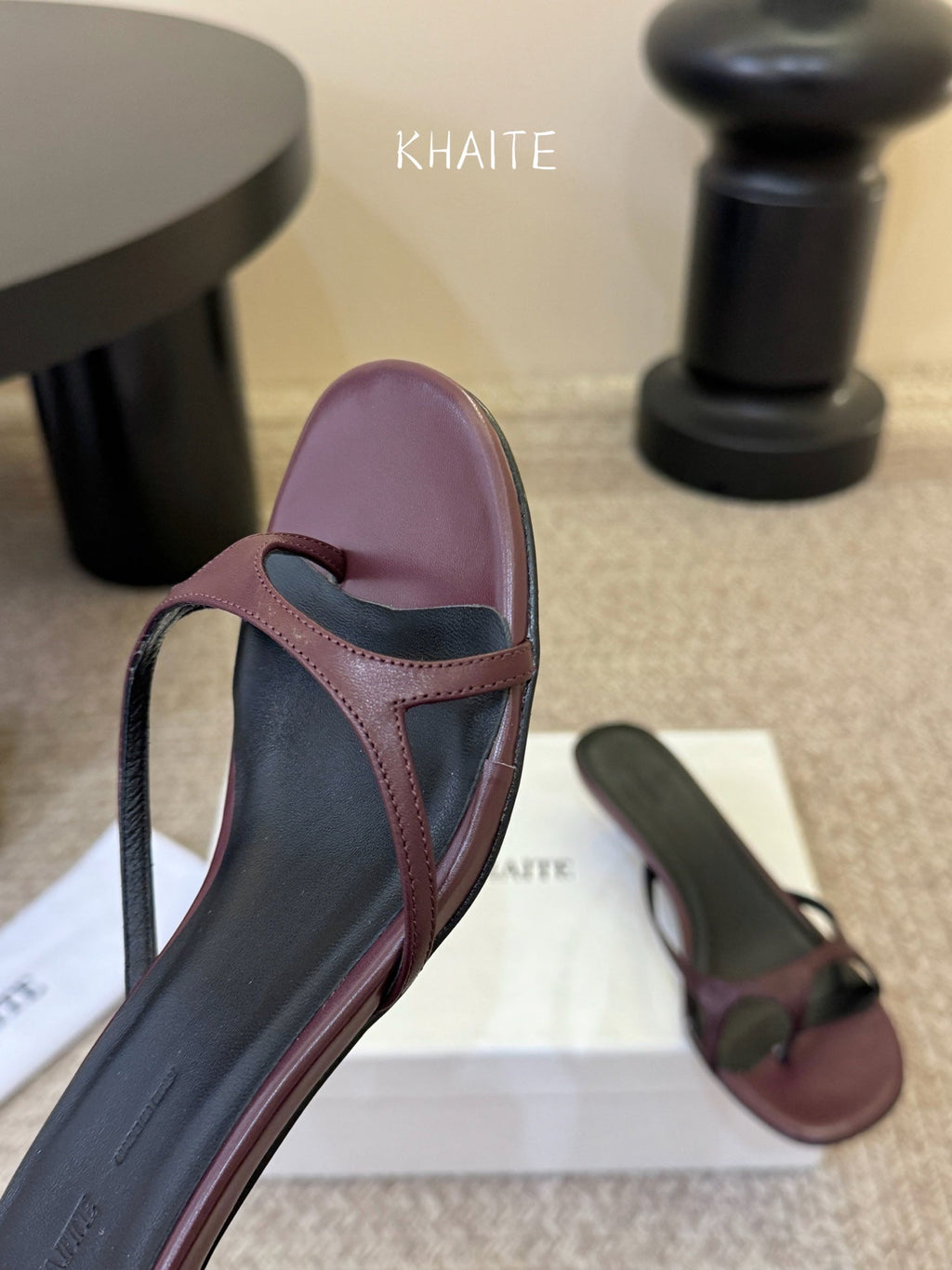Khaite/26SS NEW Flat square toe mules flip-flop sandals and slippers