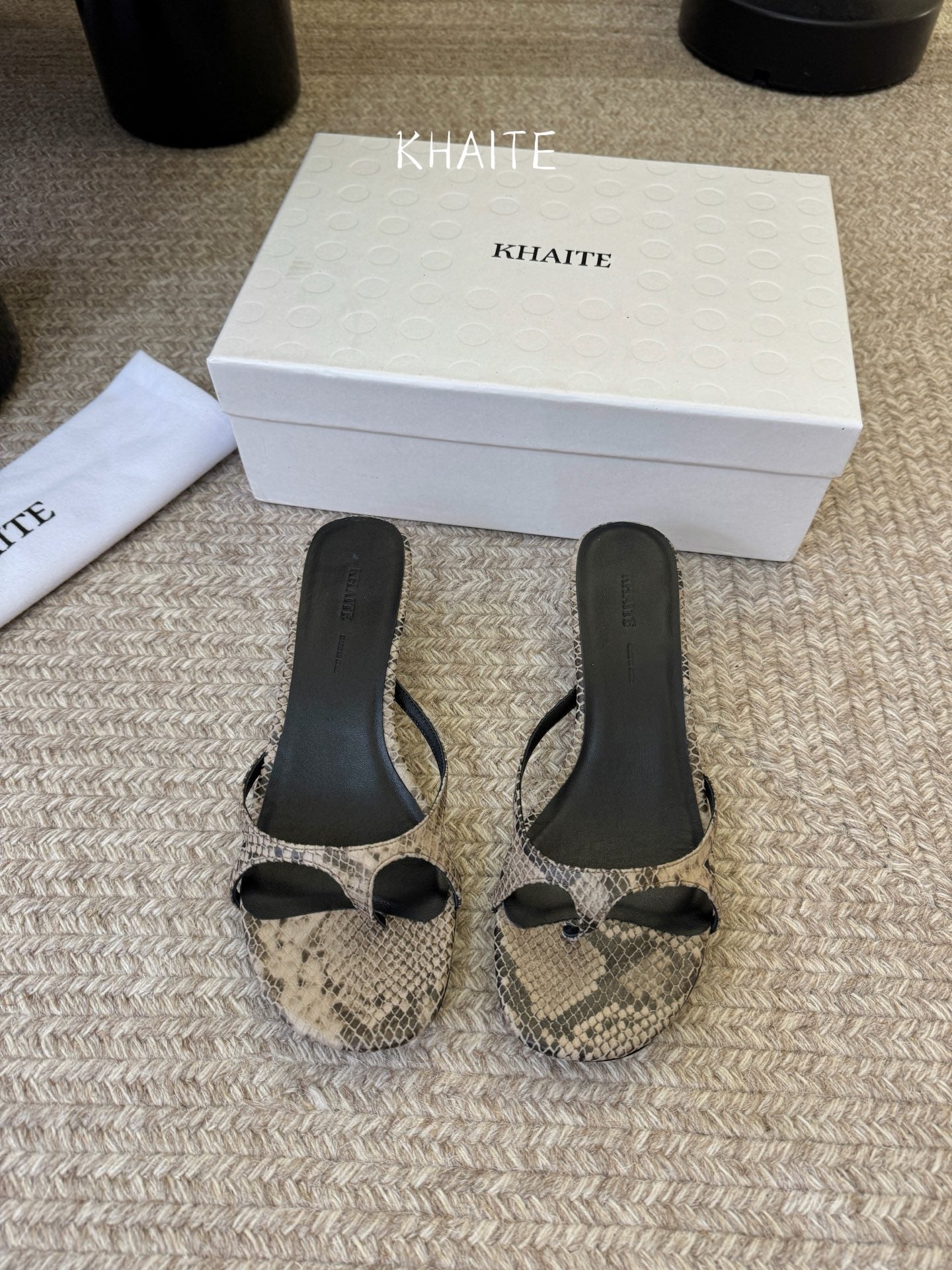 Khaite/26SS NEW Flat square toe mules flip-flop sandals and slippers