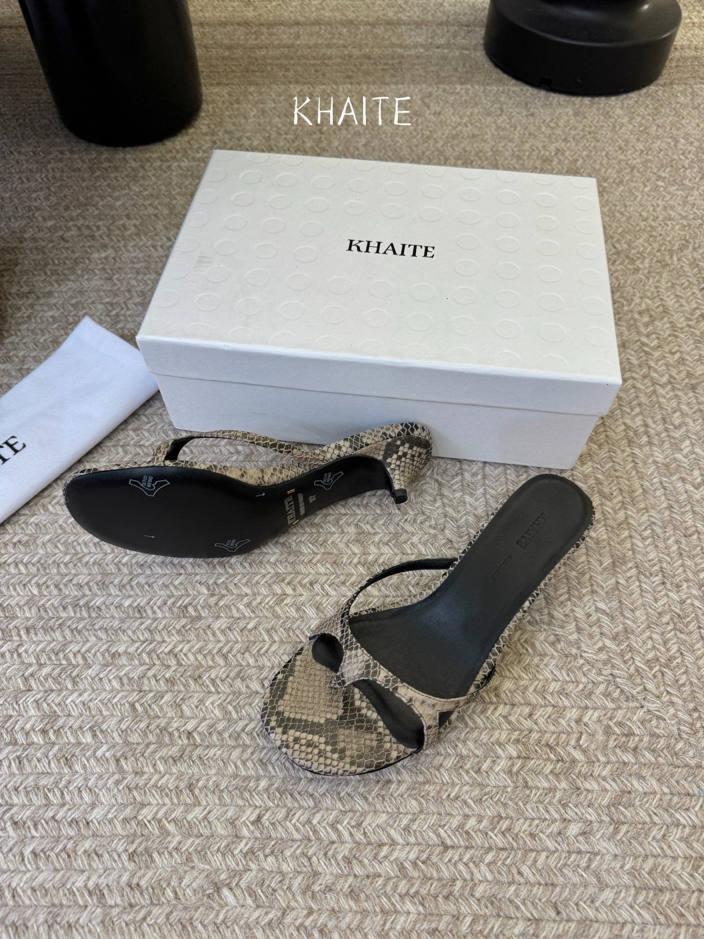 Khaite/26SS NEW Flat square toe mules flip-flop sandals and slippers