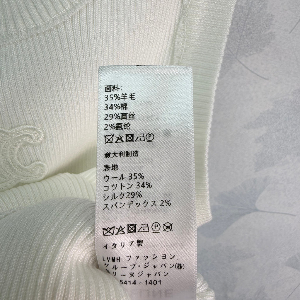 celine/26SS NEW ribbed embroidered vest
