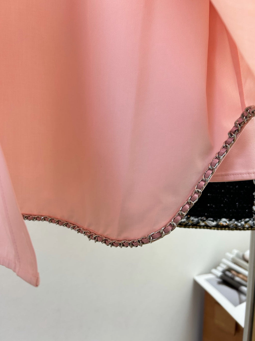 chanel/🔥Highest Quality🔥26SS NEW show style double pocket silk cotton pink shirt