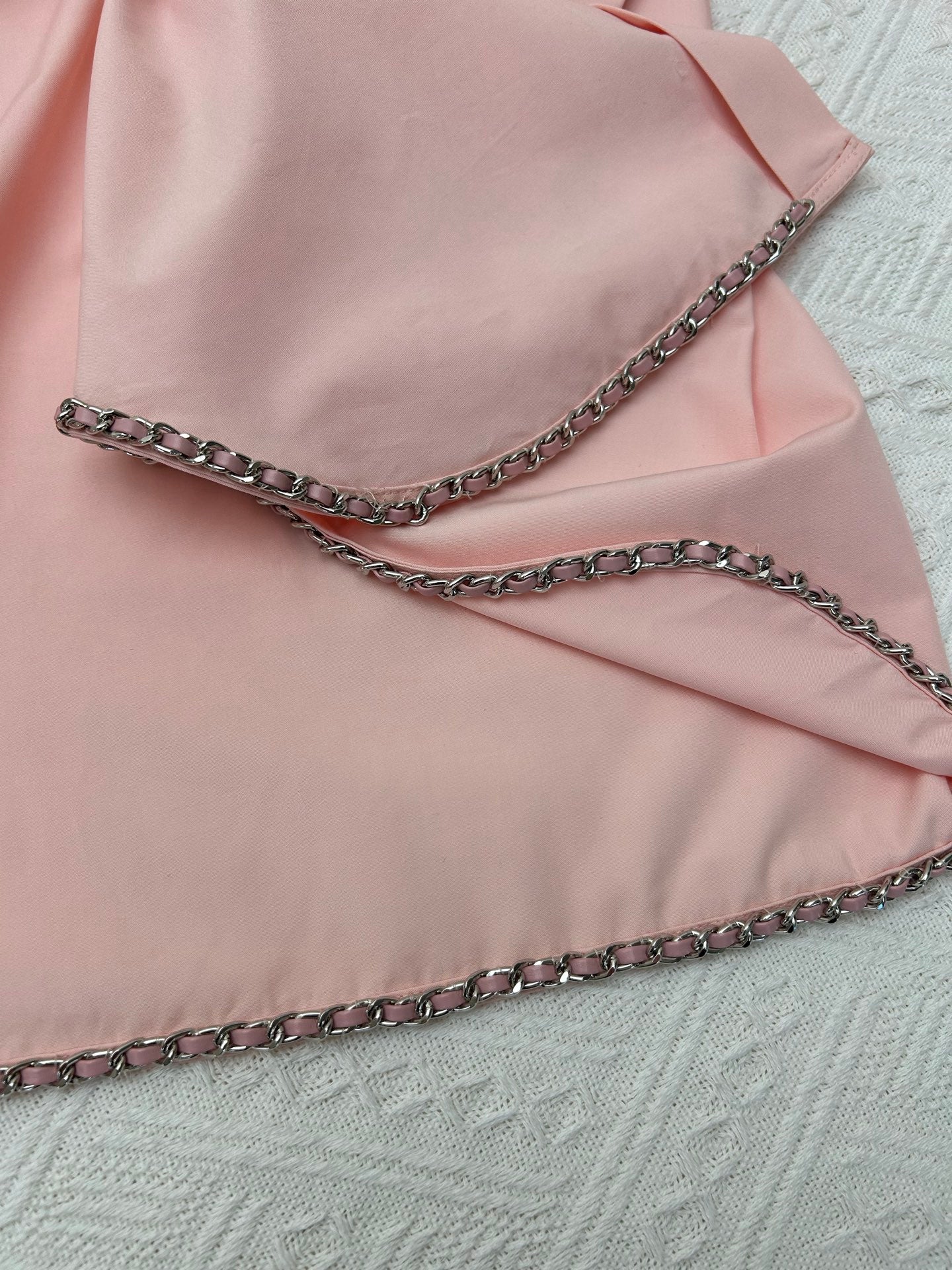 chanel/🔥Highest Quality🔥26SS NEW show style double pocket silk cotton pink shirt