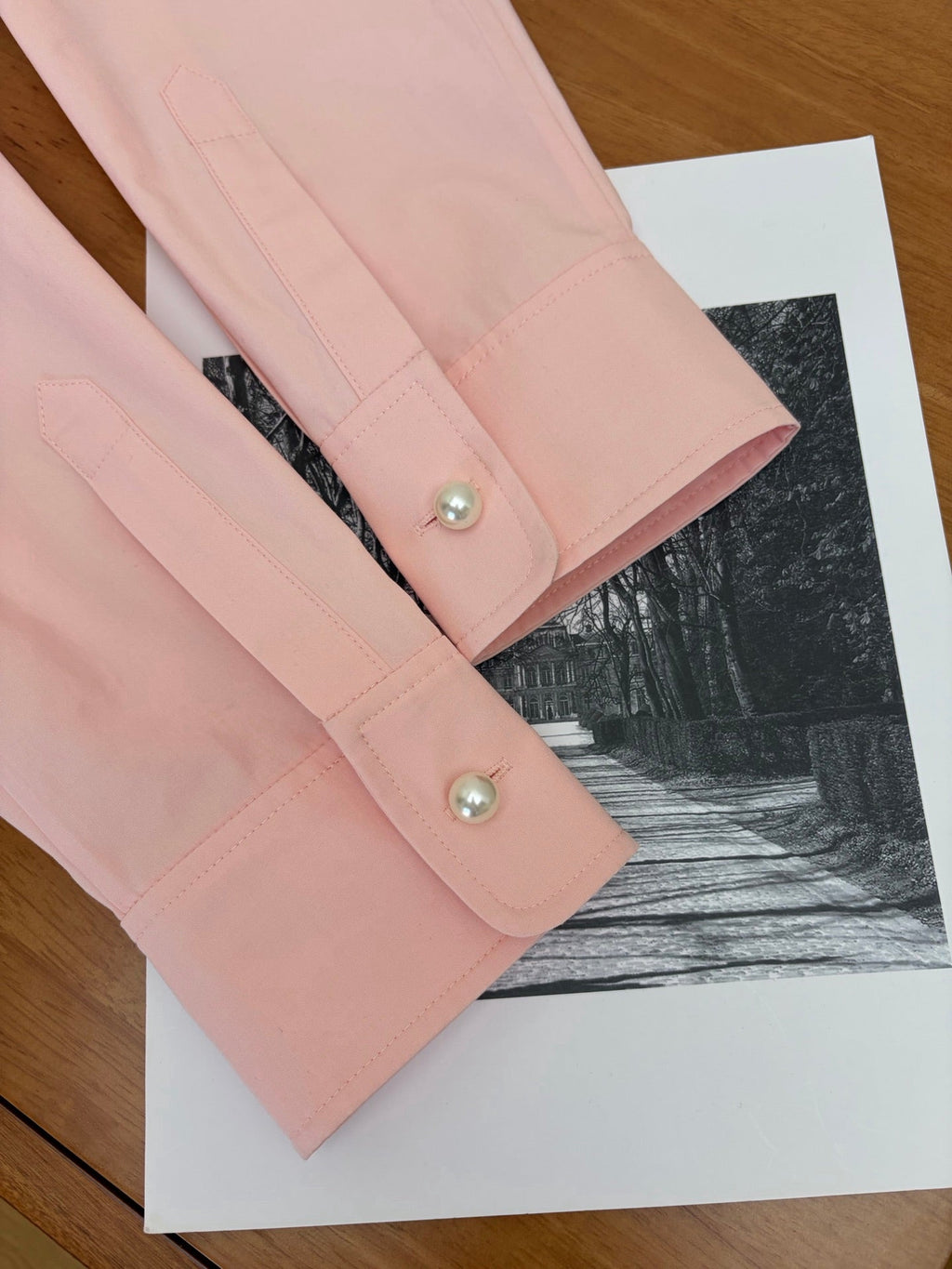 chanel/🔥Highest Quality🔥26SS NEW show style double pocket silk cotton pink shirt