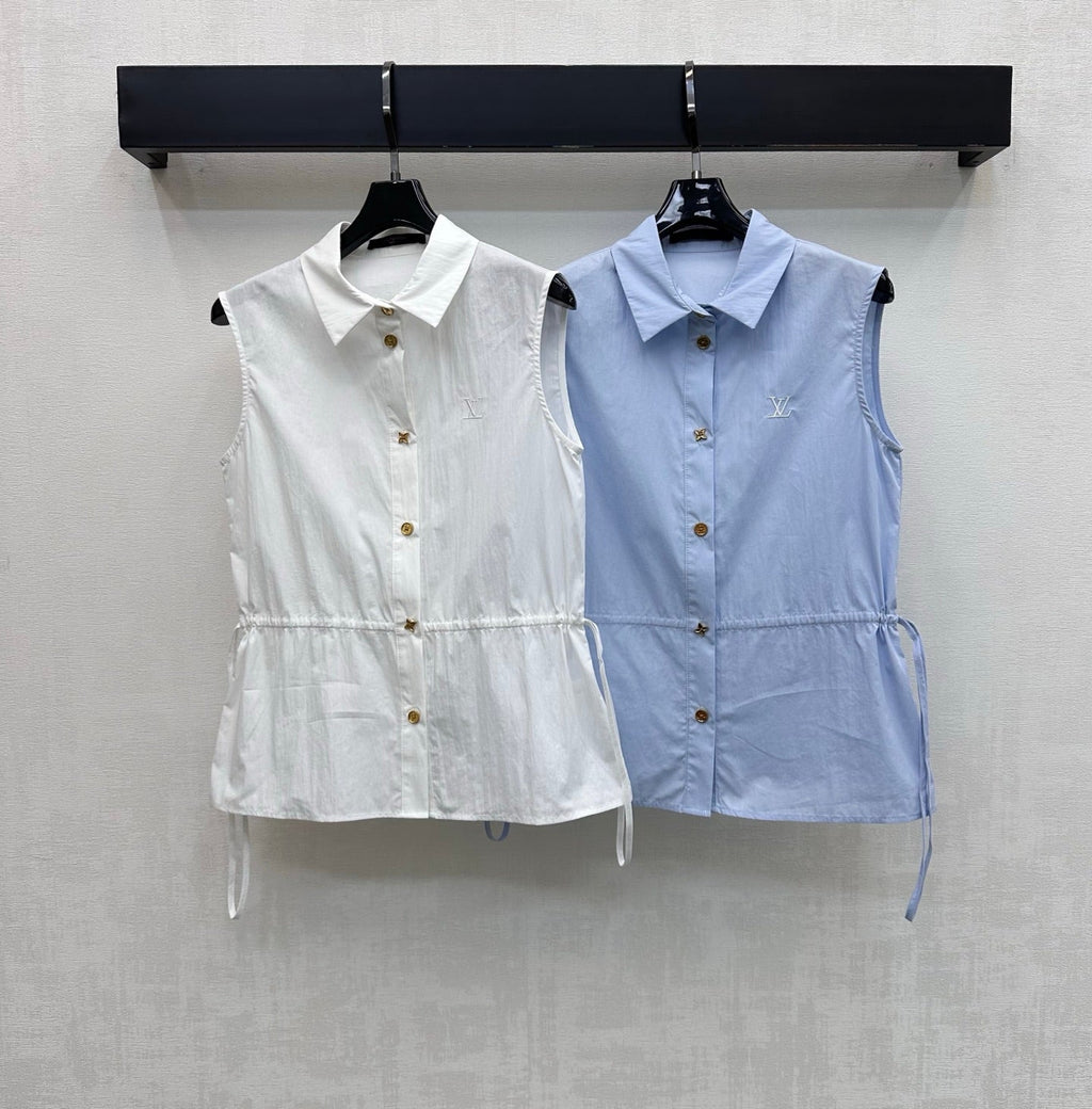 Louis Vuitton/26SS NEW Drawstring Sleeveless Shirt