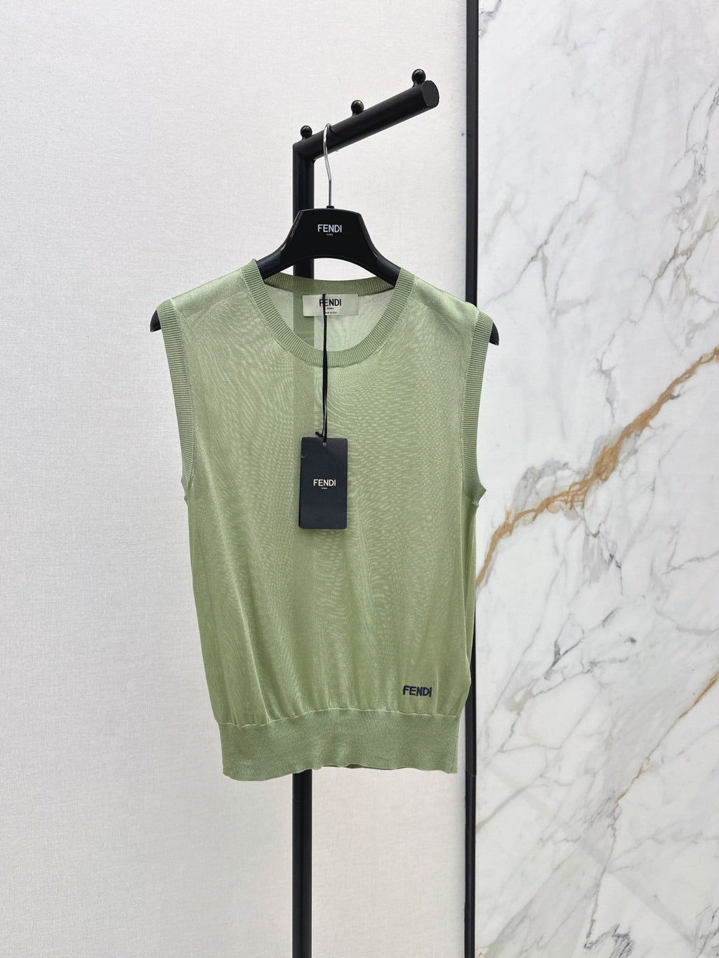 Fendi/26SS NEW Olive Green Sleeveless Vest