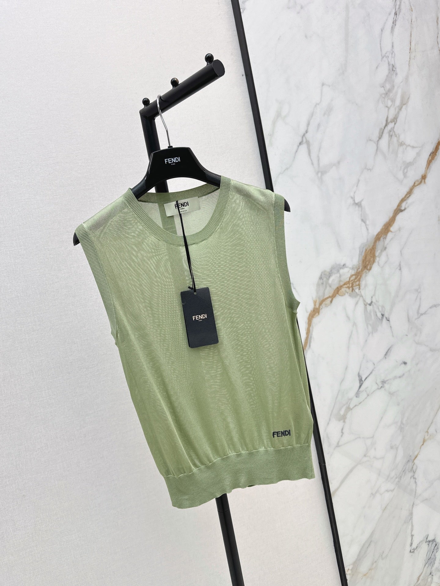 Fendi/26SS NEW Olive Green Sleeveless Vest