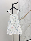 Dior/26SS NEW Nautical Series Denim Overalls Dress