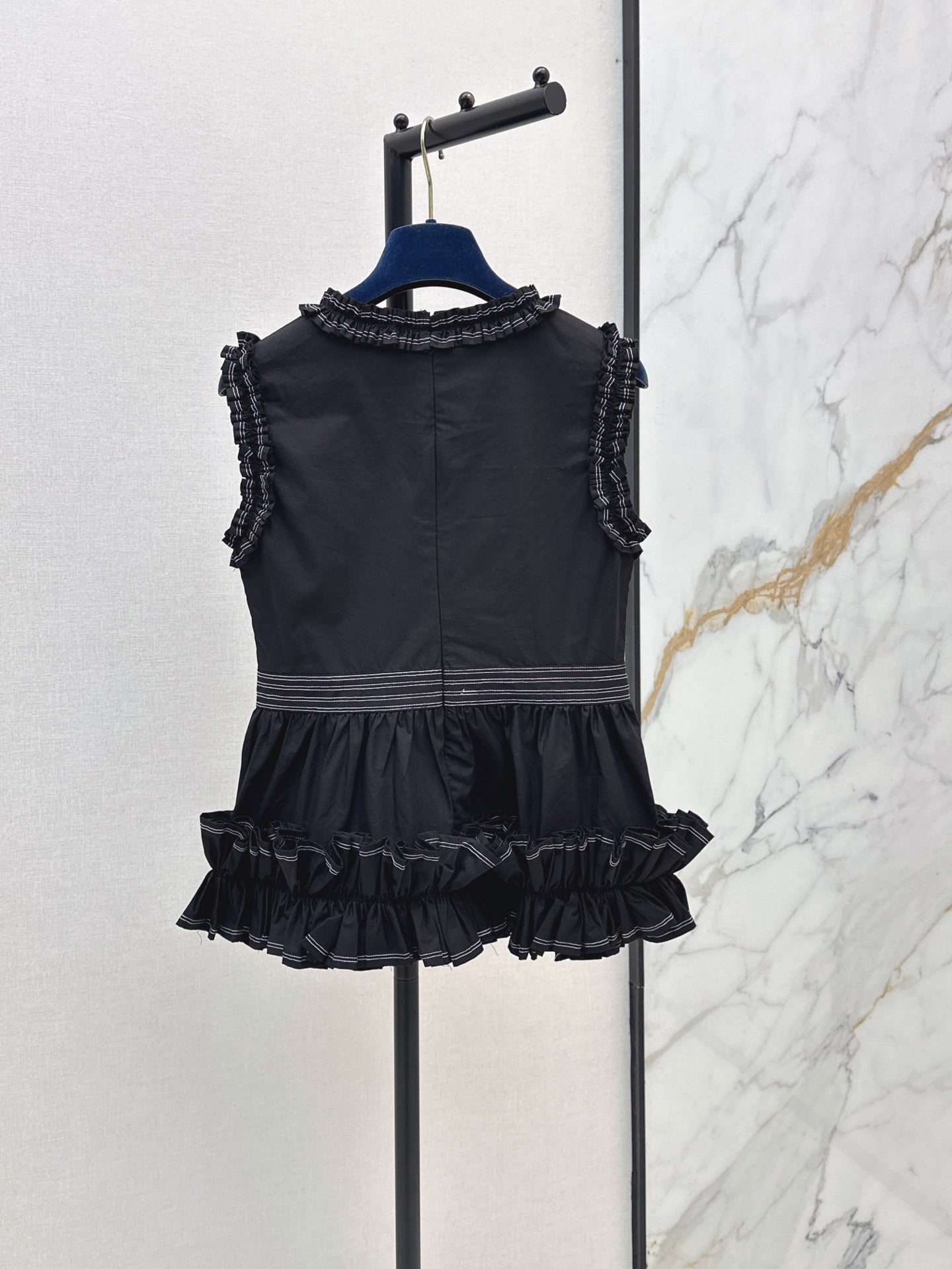 Louis Vuitton/26SS NEW Sleeveless Top with Ruffled Hem
