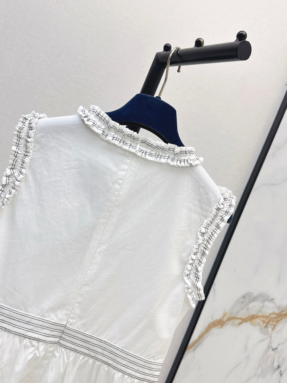 Louis Vuitton/26SS NEW Sleeveless Top with Ruffled Hem