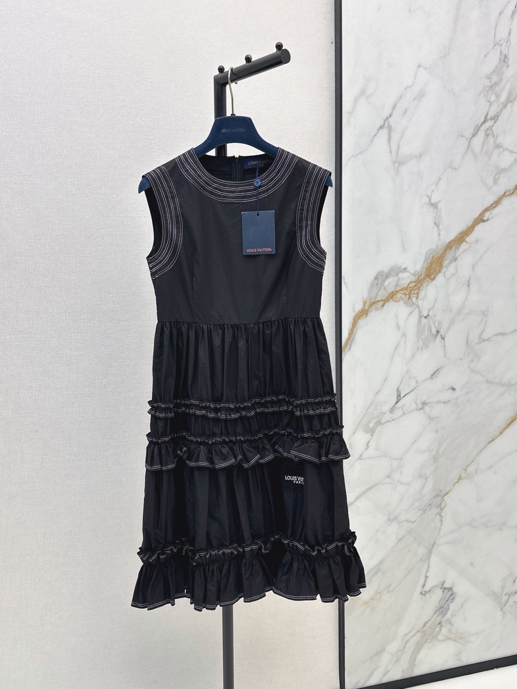 Louis Vuitton/26SS NEW Sleeveless Long Dress with Ruffled Hem