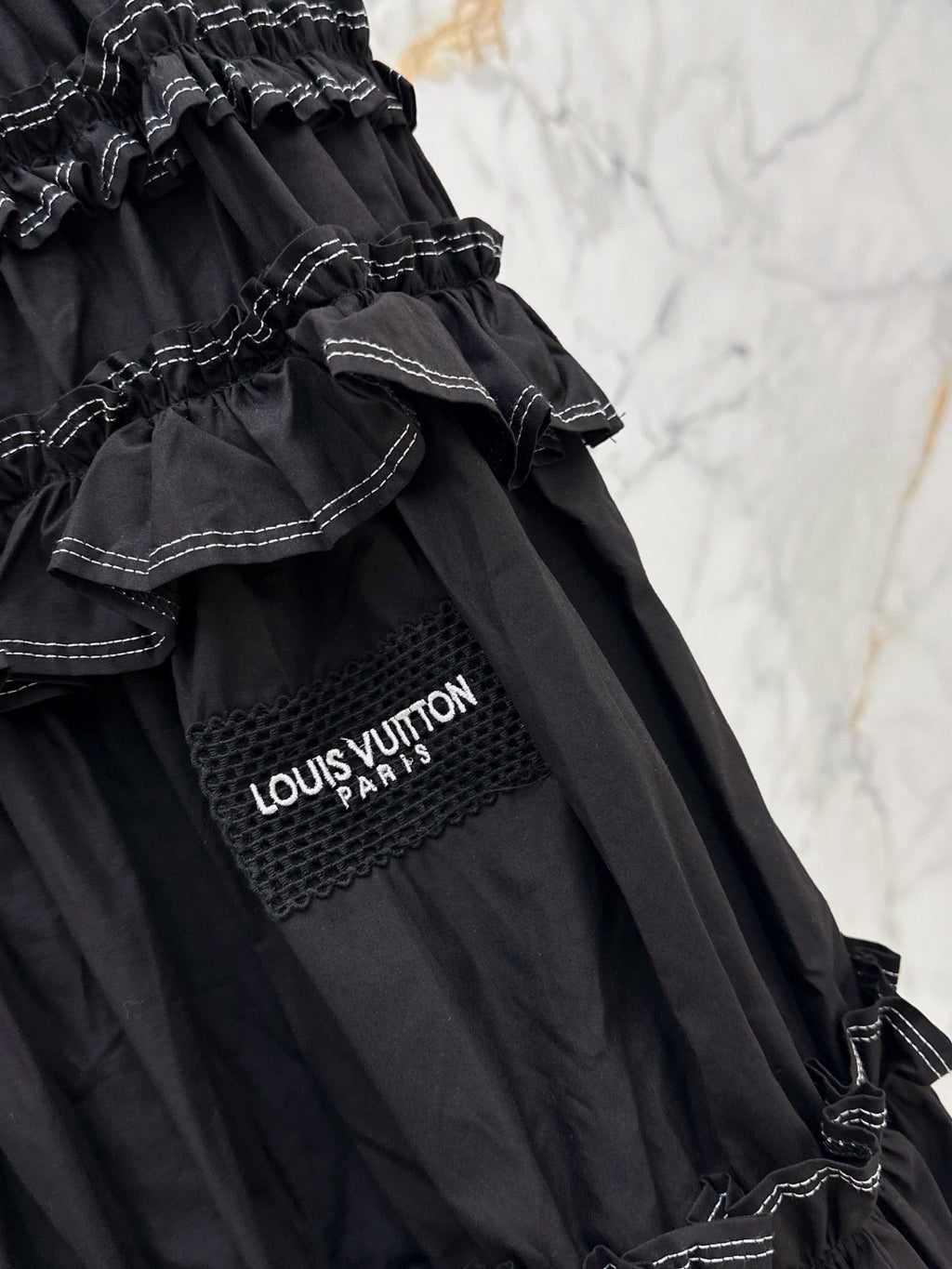 Louis Vuitton/26SS NEW Sleeveless Long Dress with Ruffled Hem