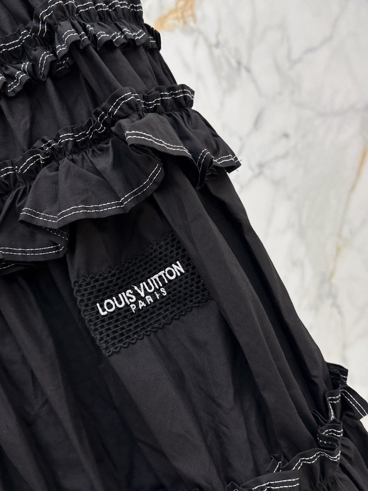 Louis Vuitton/26SS NEW Sleeveless Long Dress with Ruffled Hem