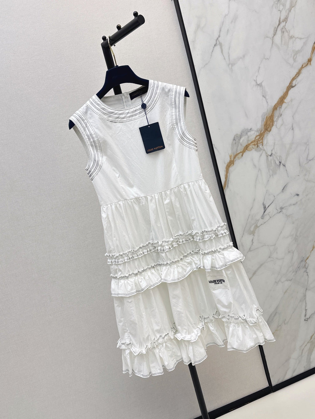 Louis Vuitton/26SS NEW Sleeveless Long Dress with Ruffled Hem