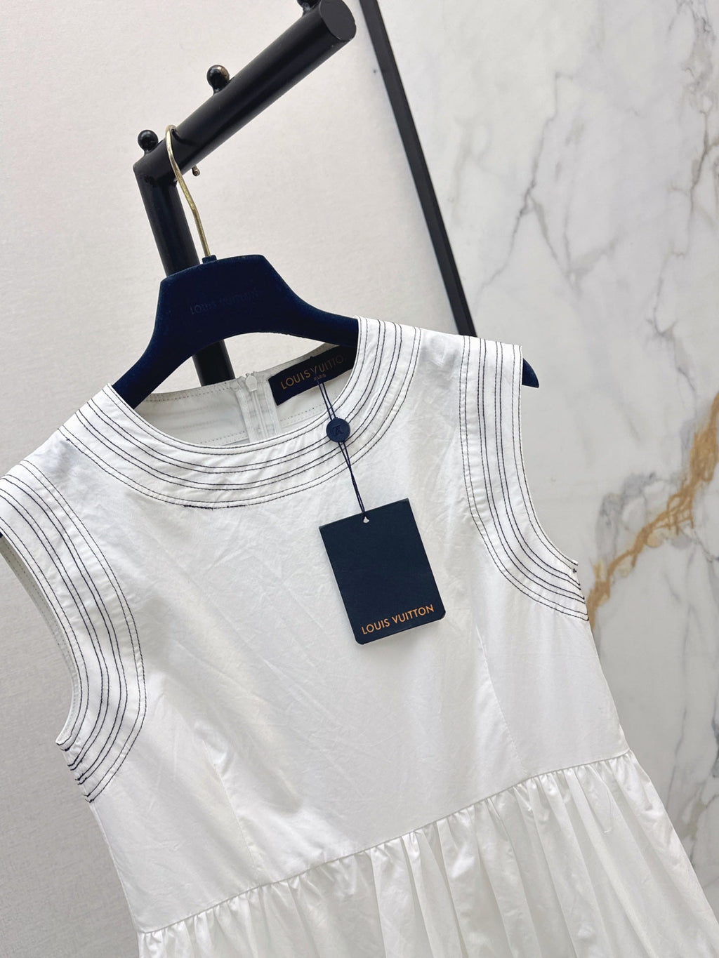 Louis Vuitton/26SS NEW Sleeveless Long Dress with Ruffled Hem