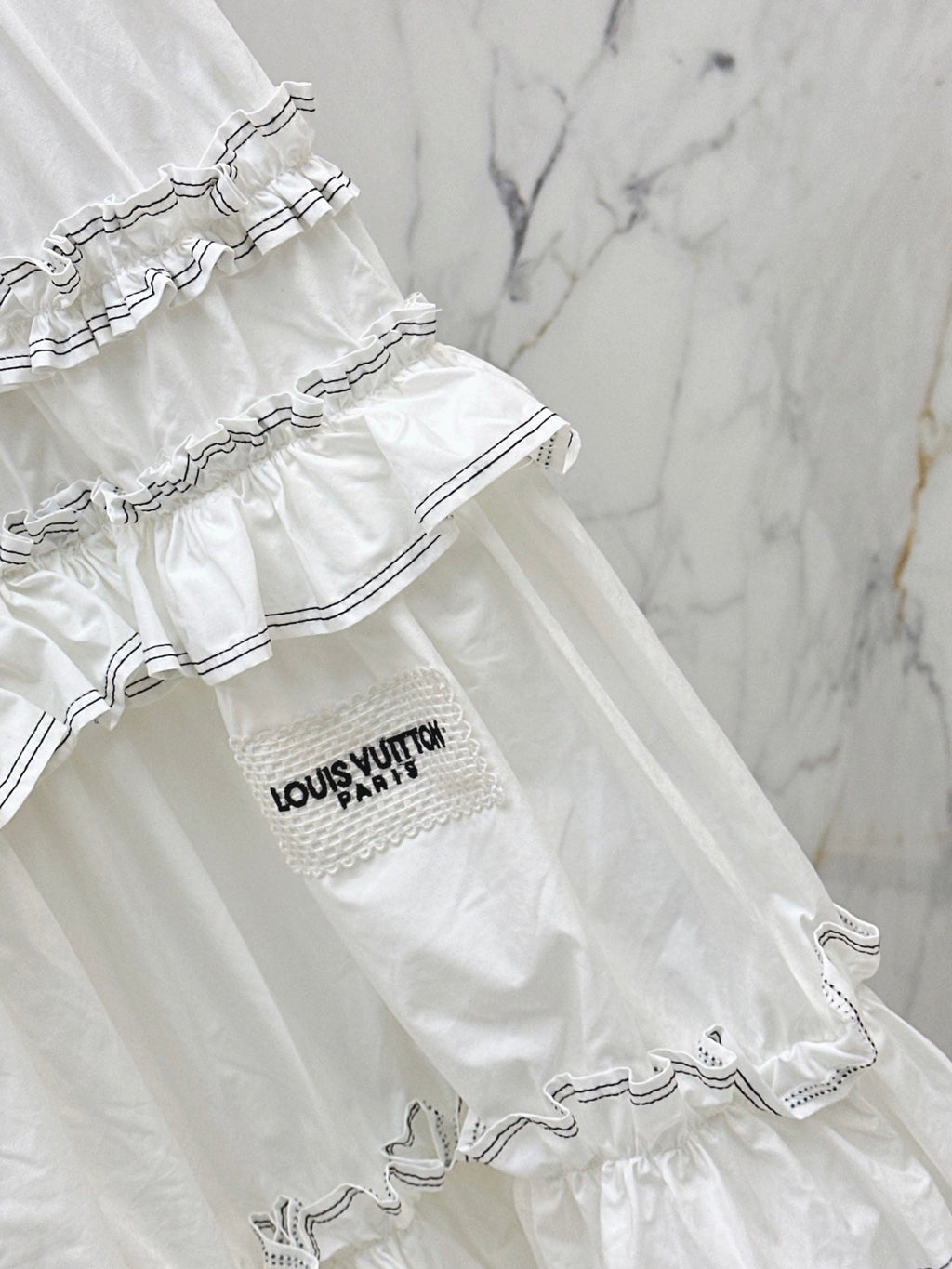 Louis Vuitton/26SS NEW Sleeveless Long Dress with Ruffled Hem